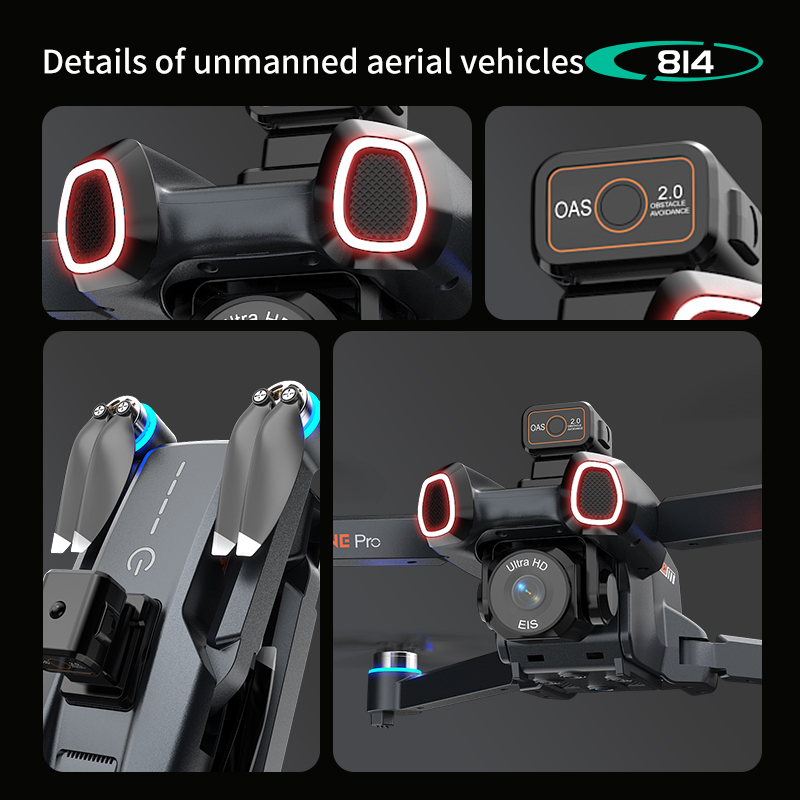 814 drone profissional 4K HD C – Drone Gimbal Brushless recenzja i cena